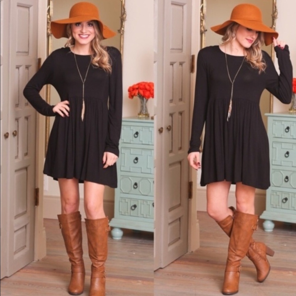 Black babydoll dress